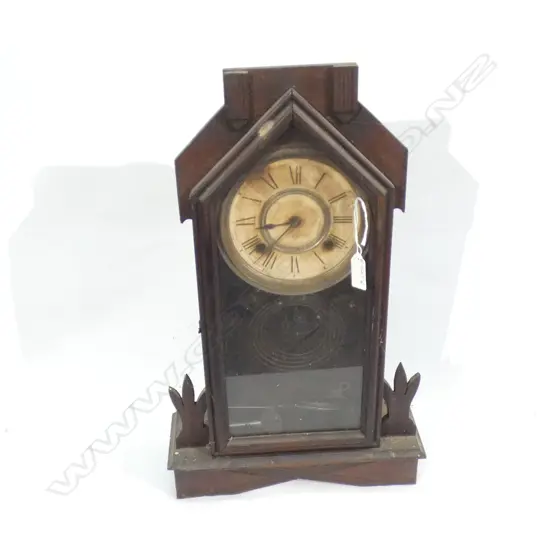C1900 AMERICAN MANTLE CLOCK PENDULUM + KEY A.F