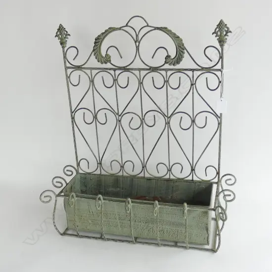 VINTAGE FRENCH STYLE WIRE WALL PLANTER H.520mm