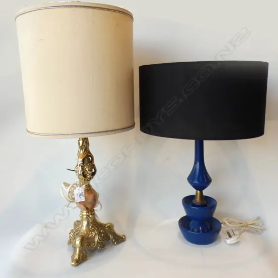 TWO RETRO SIDE LAMPS - WORKING