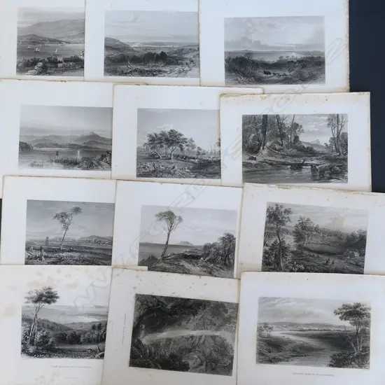 12 PROUT & BRAINES ENGRAVINGS OF AUSTRALIA 1860