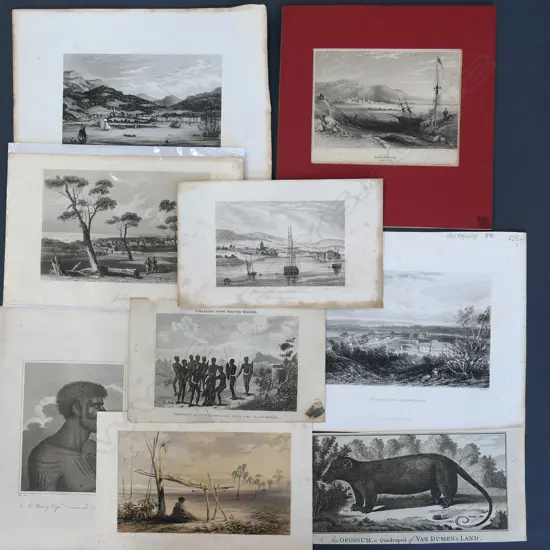 ASST. EARLY AUSTRALIAN ENGRAVINGS c.1820