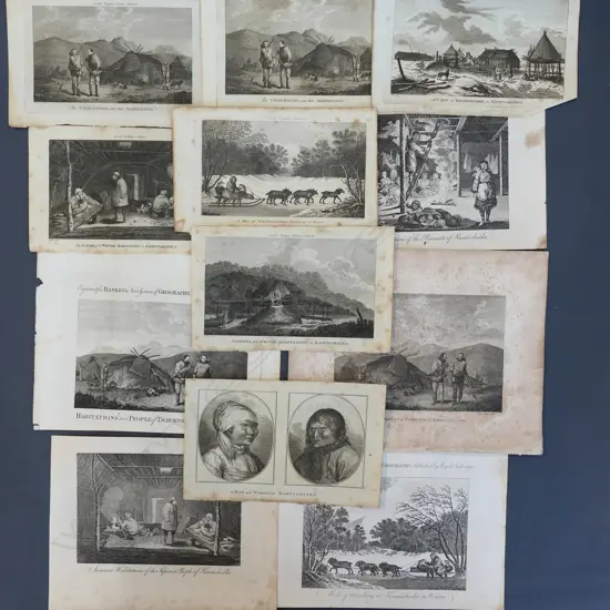 ANTIQUE ENGRAVINGS OF RUSSIA & ALASKA FROM COOKS VOYAGE