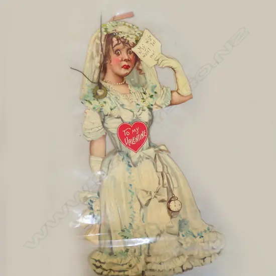 MOVABLE VALENTINES SCRAP; JILTED BRIDE H.300mm