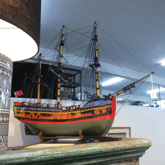 MODEL OF OLIVER CROMWELL'S SHIP 'HAMPSHIRE' 