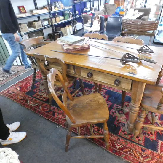 FOUR ELM OR YEW DINING CHAIRS