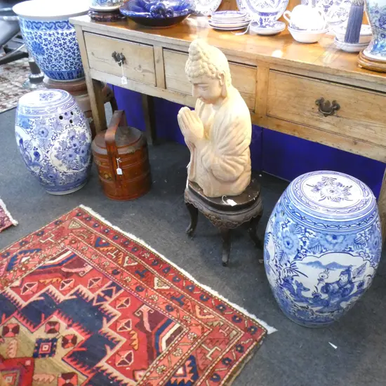 PR B/W ORIENTAL GARDEN SEATS H.520mm