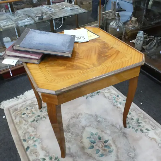 ITALIAN INLAID WOODEN 3 LAYER GAMES TABLE 780SQMM