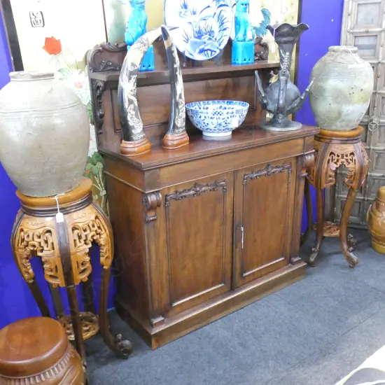 PR CARVED WOODEN STANDS H.840mm