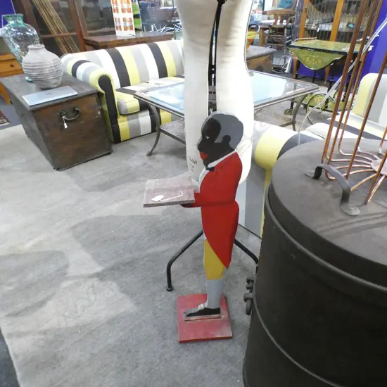 OLD AFRICAN AMERICAN FIGURED CARD STAND