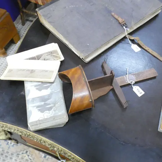 STEREOSCOPIC VIEWER w CARDS incl BOER WAR