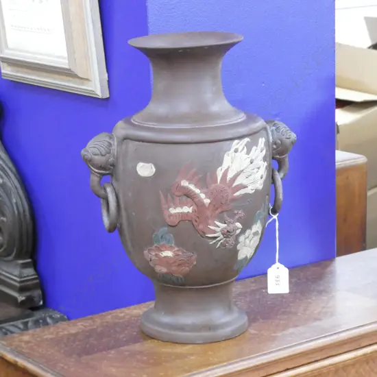 LG ORIENTAL CERAMIC VASE H 340MM