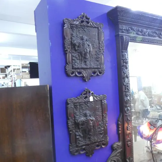 PR CARVED WOODEN BLACK FOREST STYLE WALL HANGINGS 340 X 510MM