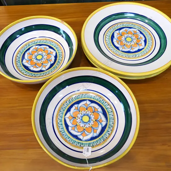 5 PCES CORSO DI FIORI; 2 BOWLS + 3 PLATES 375mm dia