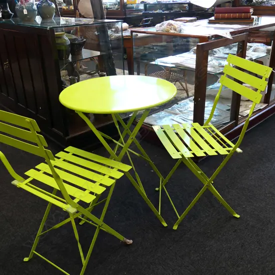3 PCE LIME GREEN PATIO SET