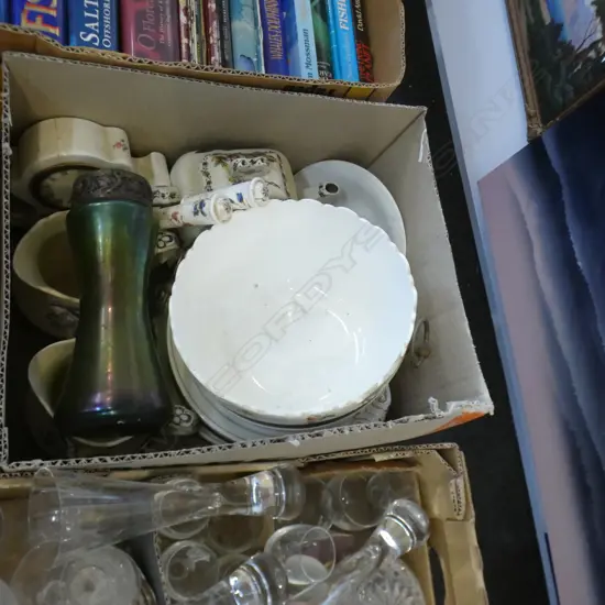 BOX VINTAGE CHINA - SERVING DISHES ETC..