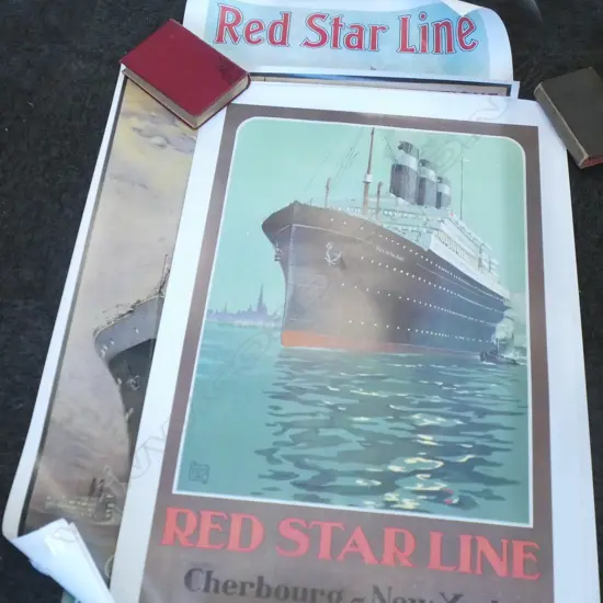 7 REPRO 1930s SHIPPING LINE POSTER PRINTS