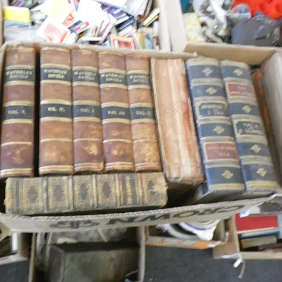 BOX OF ANTIQUE BOOKS EX HIGHWIC HOUSE
