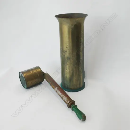 COPPER SPRAYER & BRASS SHELL VASE H.370mm
