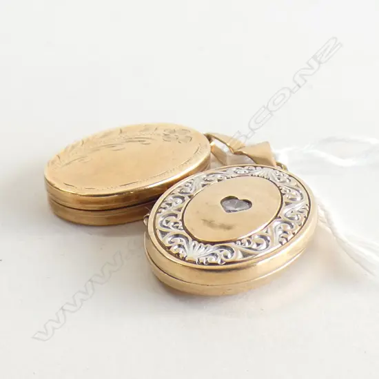 2 9CT GOLD LOCKETS