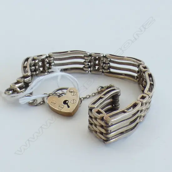 SILVER GILT GATE BRACELET