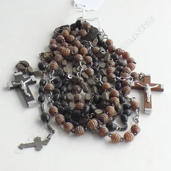 3 VINTAGE ROSARY BEADS