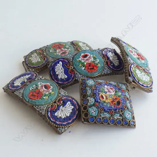 ASSTD MOSAIC BROOCHES AND BUCKLES