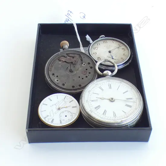 4 ANTIQUE POCKET WATCHES SOME STG A/F