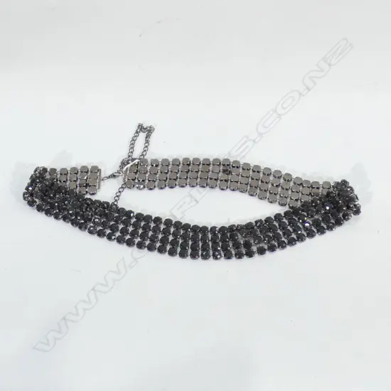 4 ROW BLACK BEADED BELT 