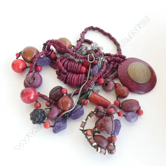 BAG ASST OLD BEAD NECKLACES 