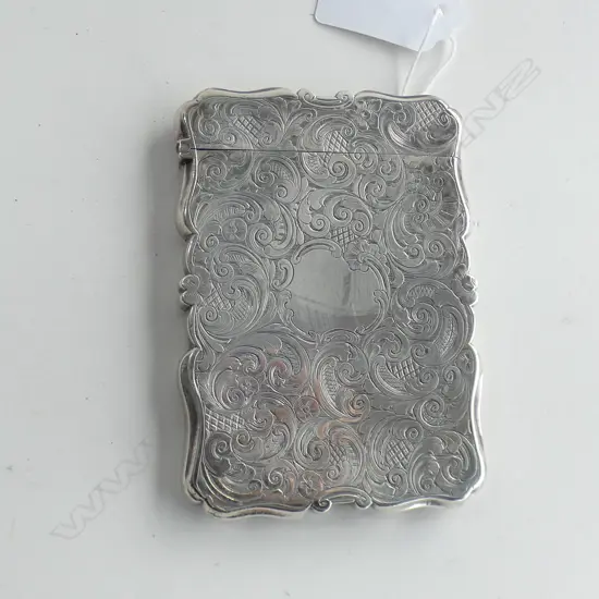 VICTORIAN SILVER CARD CASE BIRMINGHAM 1845 69gm