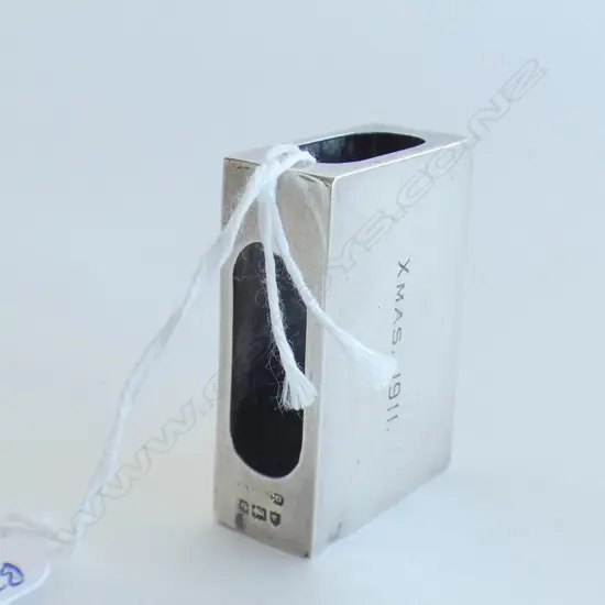 STG SILVER MATCHBOX HOLDER LONDON 1911