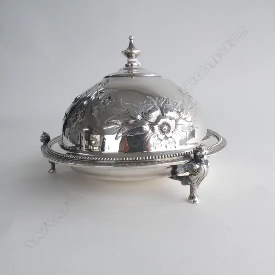 VICTORIAN SILVER PLATE BUTTER COOLER