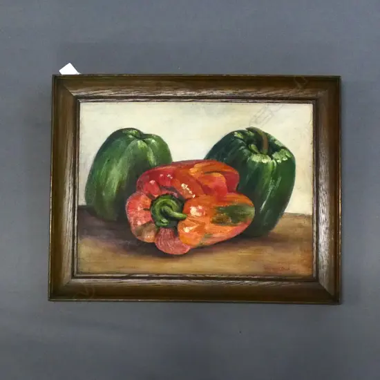 PATRICIA DICK STILL LIFE CAPSICUMS 290x390mm