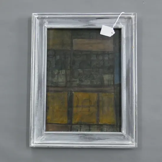 KATHERINE SIMPSON ABSTRACT WINDOW MIXED MEDIA 270x200mm