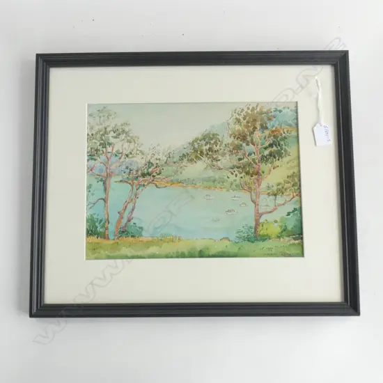 WILLIAM HENRY BUCK ECHO POINT ROSEVILLE CHASE WATERCOLOUR 1958 N/R 240x325mm