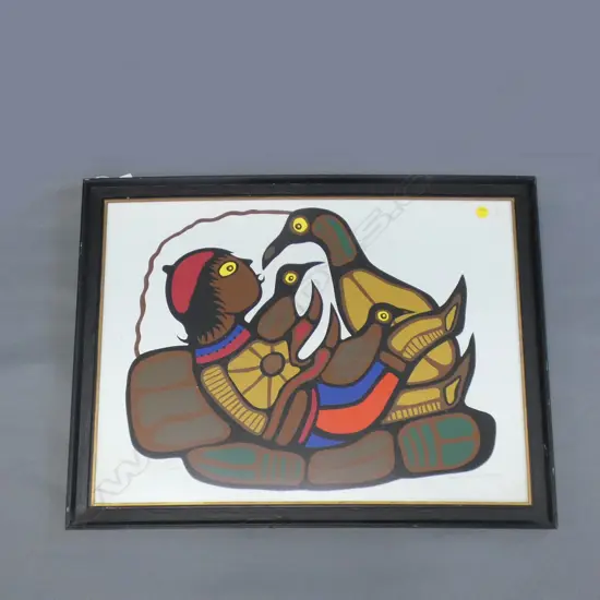 NORVAL MORRISSEAU 'PETER AND HIS FRIENDS' PRINT 18/99 550x750mm