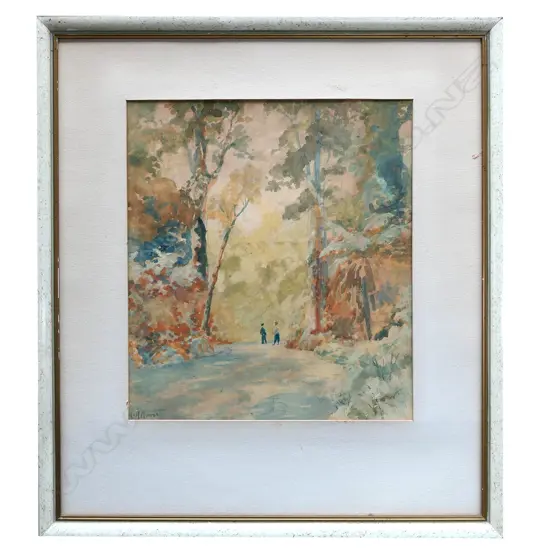 C H HOWORTH 'HONGIS TRACK' WATERCOLOUR,  UNGLAZED, 357 x 320MM