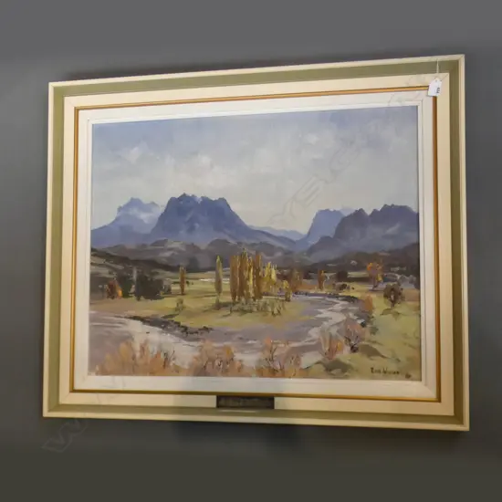 PETER WILLIAMS OIL PAINTING - Mount Hikurangi on the East Cape 590x 740 mm