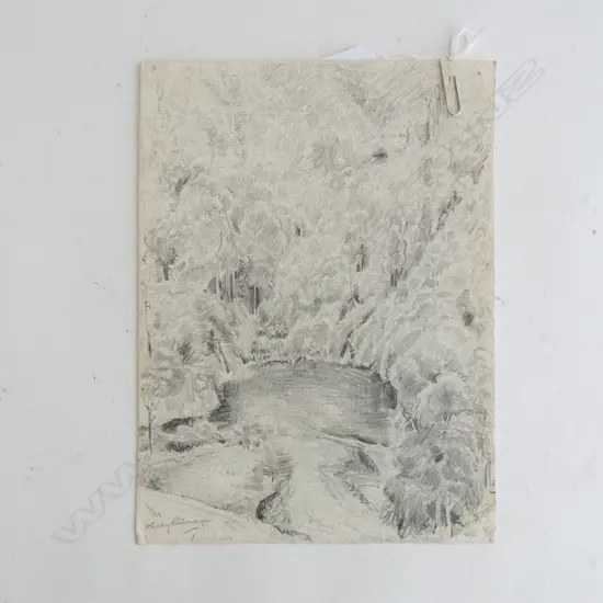 H.L. RICHARDSON SKETCH 'DUCK POND' SIGNED...