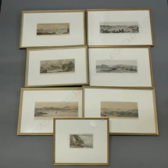 SET OF SEVEN NZ COLOURED ETCHINGS