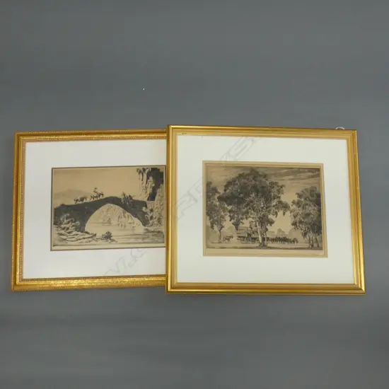 TWO FRAMED ENGRAVINGS