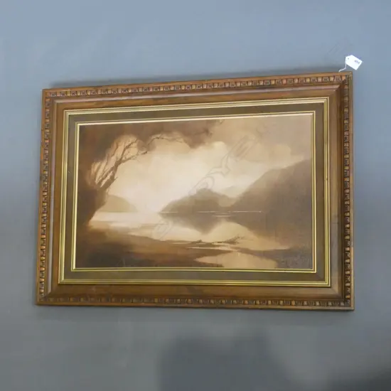 CYNTHIA TAYLOR OIL ON BOARD 'MANUKAU HARBOUR, HUIA . SIGNED. 355 x 570mm