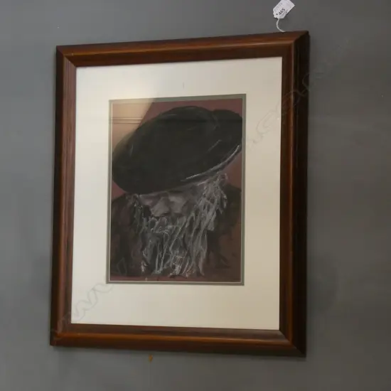 WATER COLOUR & CHARCOAL ON BOARD ' RESTING ON THE SABBATH'  SALLY SPALTER 300 X 230MM