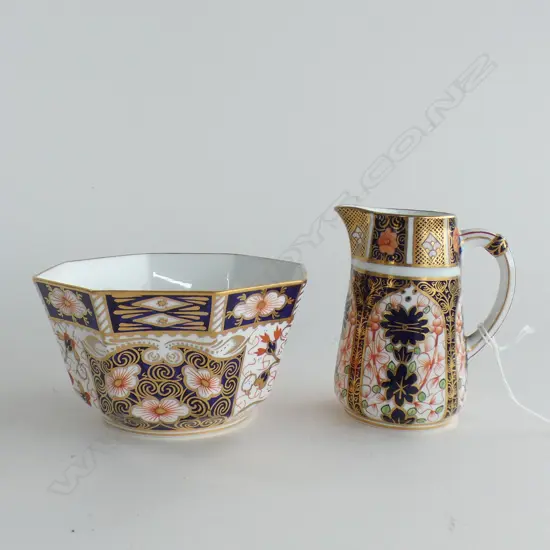 ROYAL CROWN DERBY IMARI SUGAR AND CREAMER