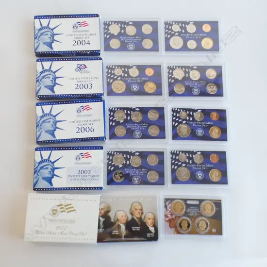 4X USA PROOF COIN SETS 2003. 2004. 2006 + 2007