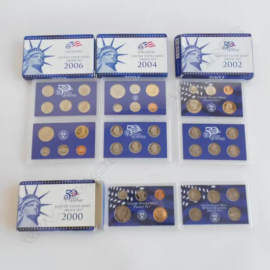 4X USA PROOF COIN SETS 2000. 2002. 2004 + 2006