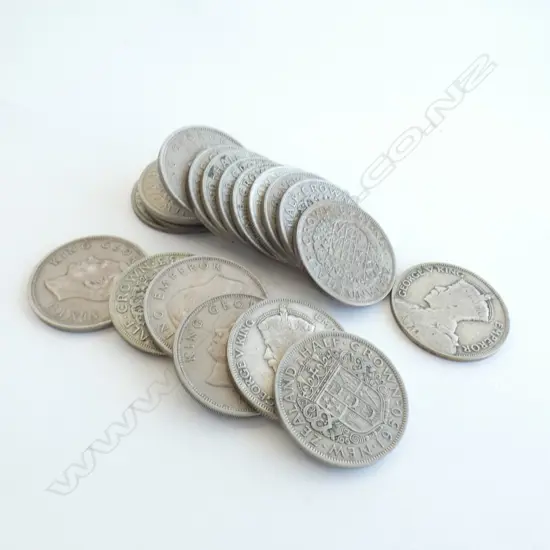 19 NZ HALF CROWN COINS