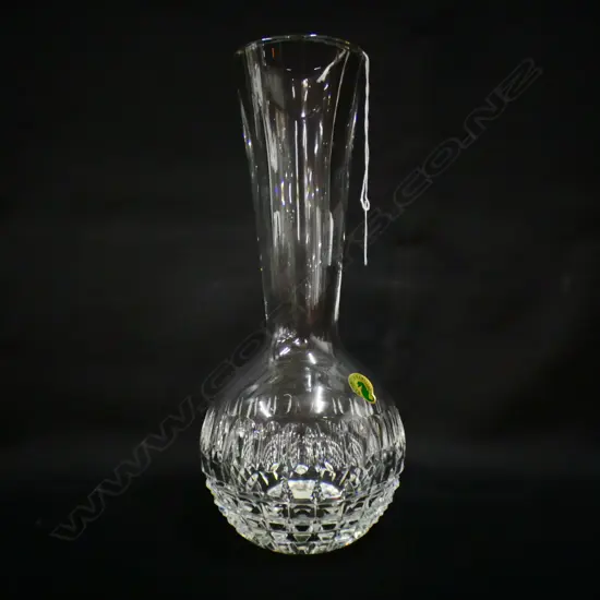 LG WATERFORD CRYSTAL 'CAROLINE' BUBBLE VASE H 290MM - IN ORIGINAL BOX 