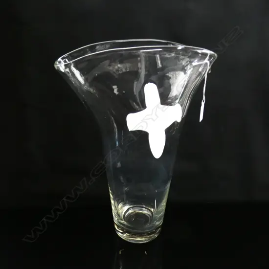 TALL ELEGANT GLASS VASE H 400 MM