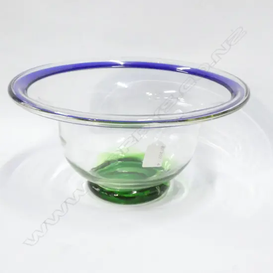 LARGE ART GLASS BOWL - SIGNED ARCHIMEDE SEGUSO '98 295MM H 180MM